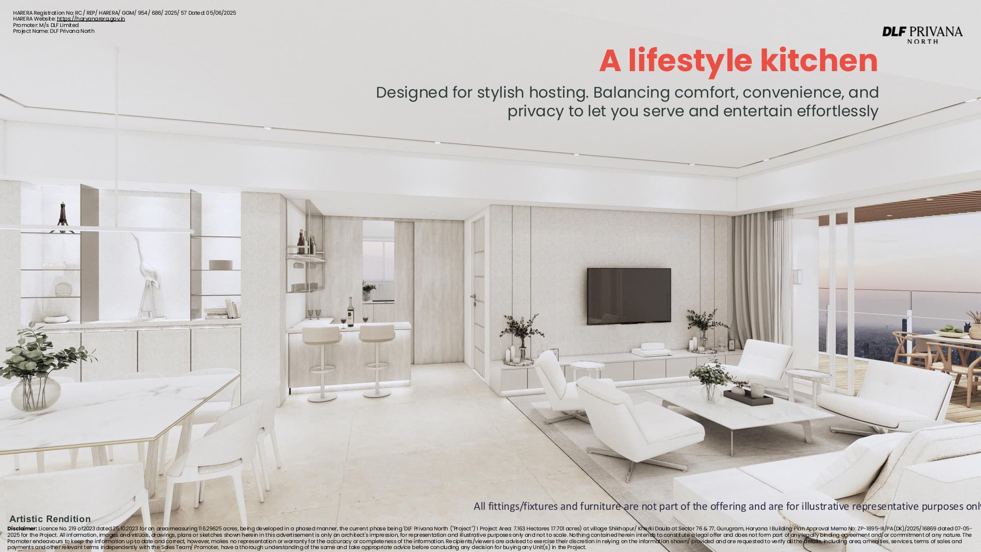 Lifestyle Kitchen - Designed for stylish hosting — DLF Privana North