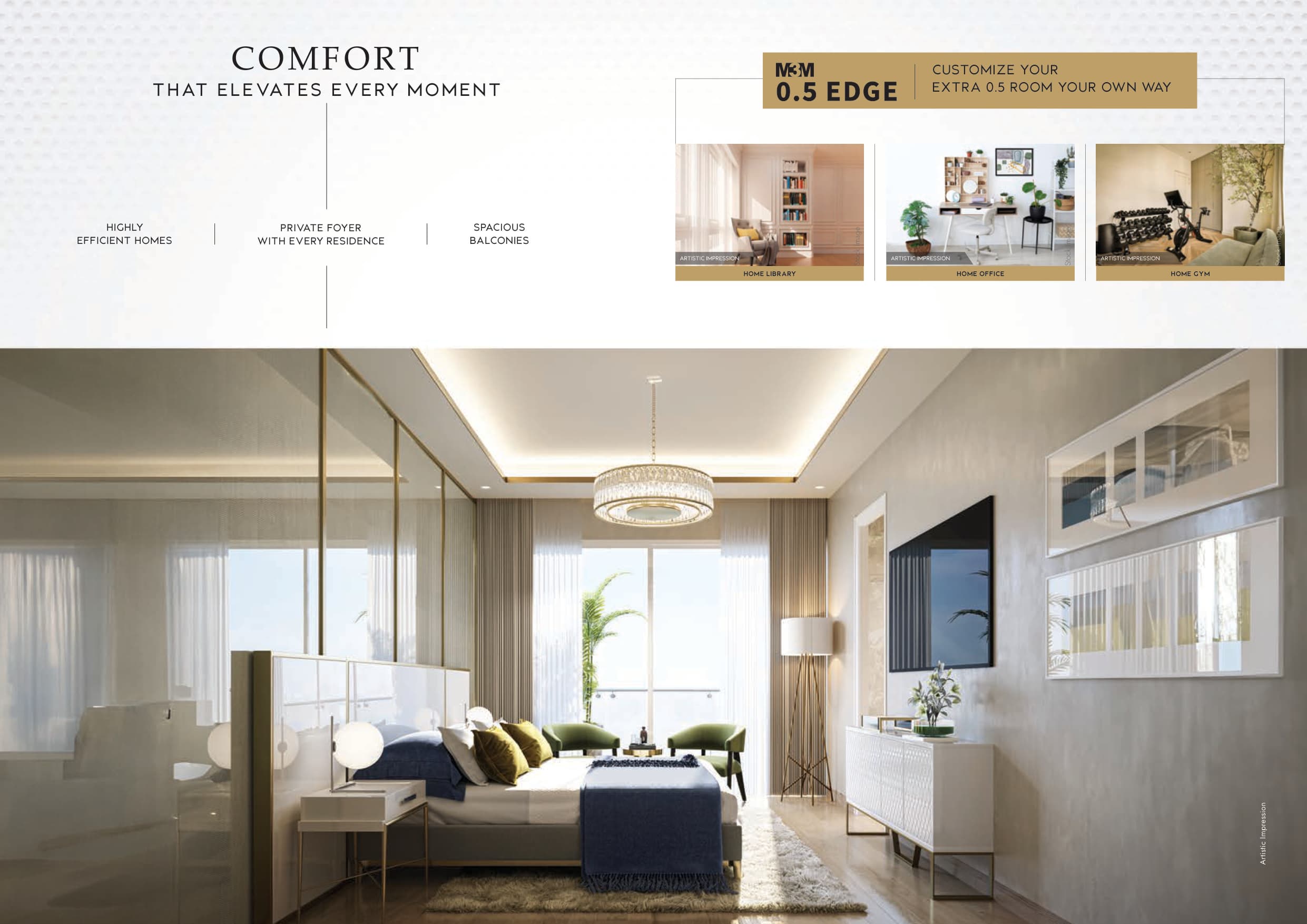 Comfort that elevates every moment - Spacious bedrooms — M3M Capital