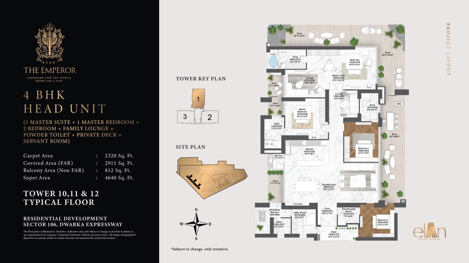 4 BHK Head Unit Floor Plan