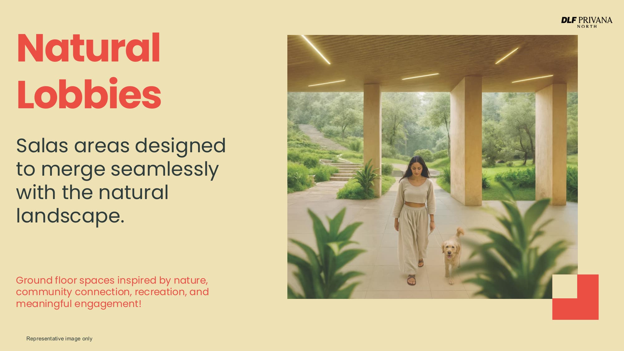 Natural Lobbies - Salas areas designed to merge seamlessly with landscape — DLF Privana North