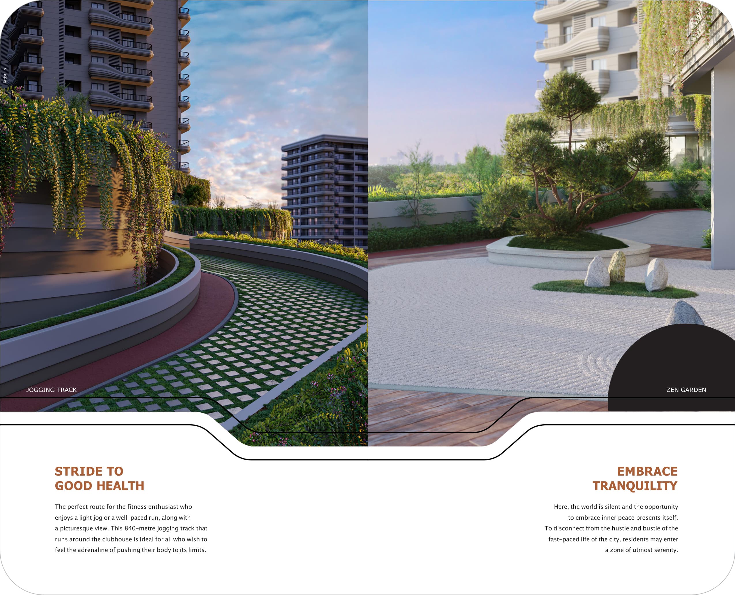 840m Jogging Track & Zen Garden — Stride to good health — Sobha Altus